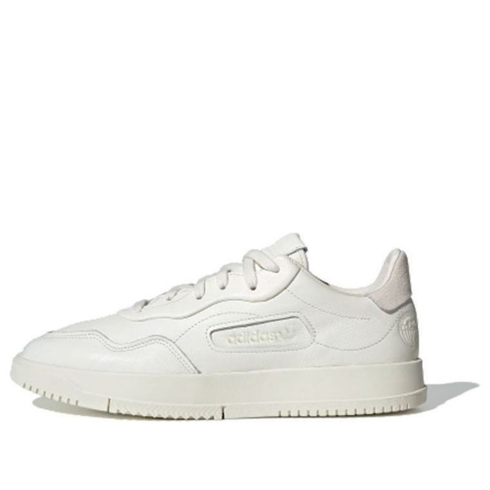 Adidas White Leather Low-Top Tennis Sneaker, Size 7, Women's